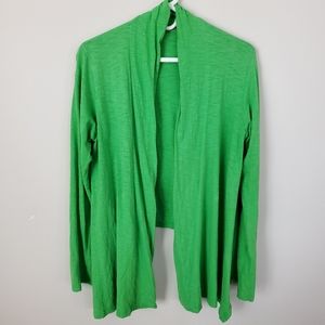 Lilly Pulitzer Women's Lime Green Open Front Draped Top Size Large